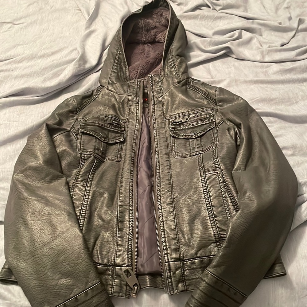 Faux leather jacket